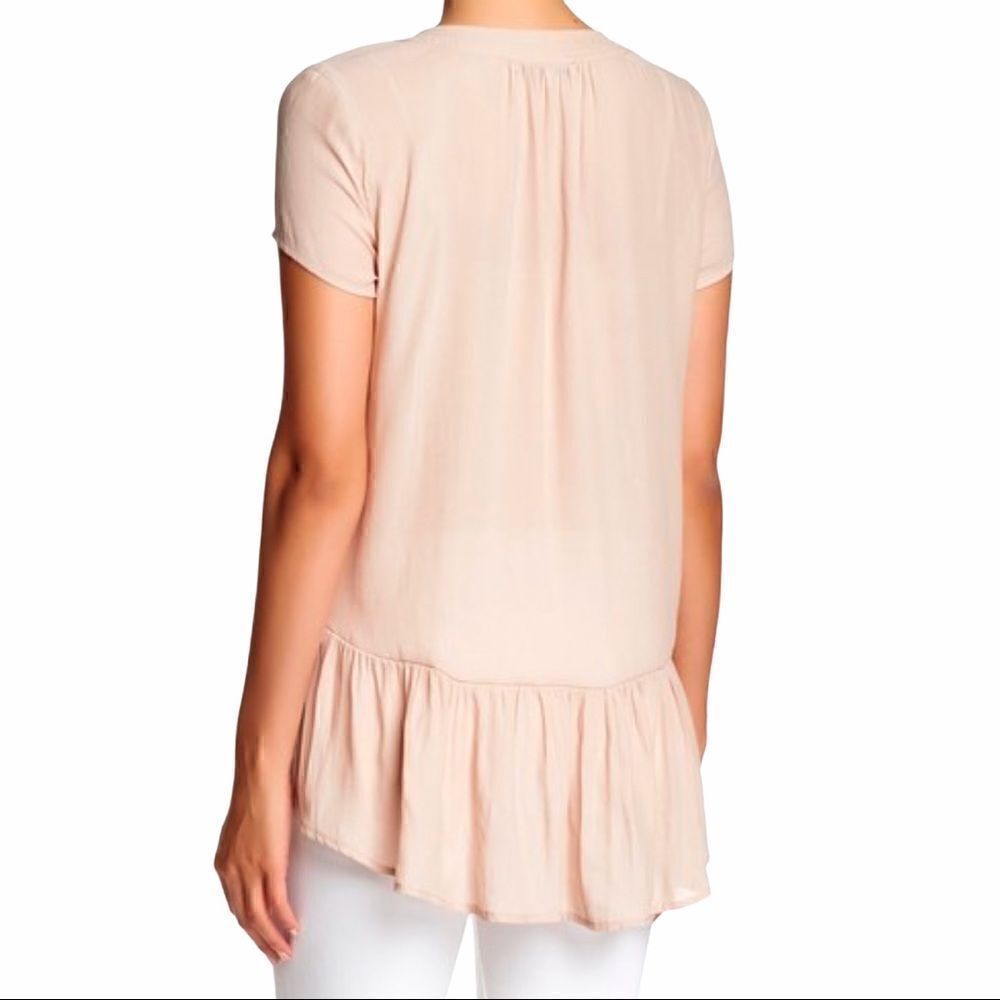 Ro & De Split Neck Ruffle Blouse - Picture 3 of 6